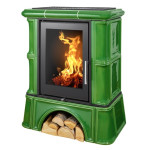 Kachlová kamna ABX Bavaria exklusive kachlový sokl, Moosgrün